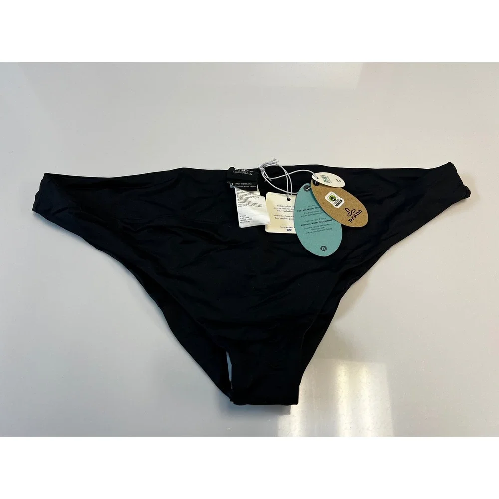 Prana Gemma‎ Reversible Bikini Bottom Black XL UPF 50+ Swimsuit Sustainable NWT